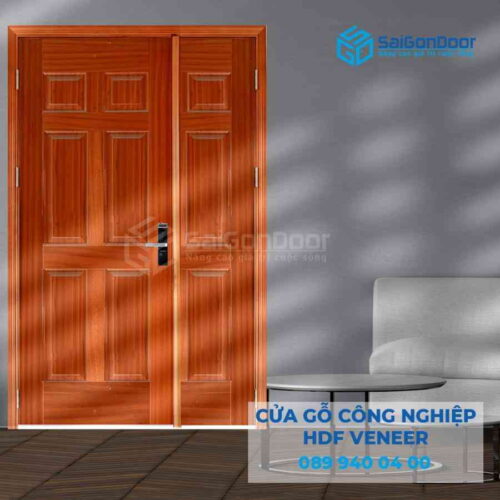 Cửa Gỗ HDF Veneer 9A sapele